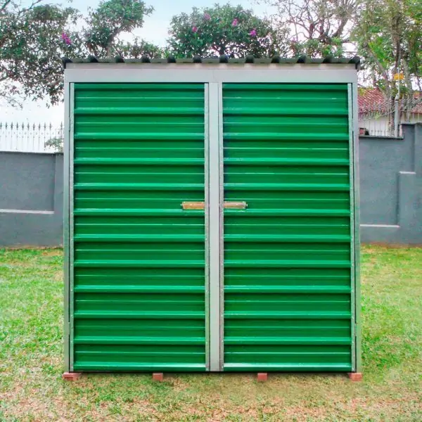 Mini Depósito de Aço Galvanizado - Depósito de Jardim - Modelo 4 - Porta Pivotante