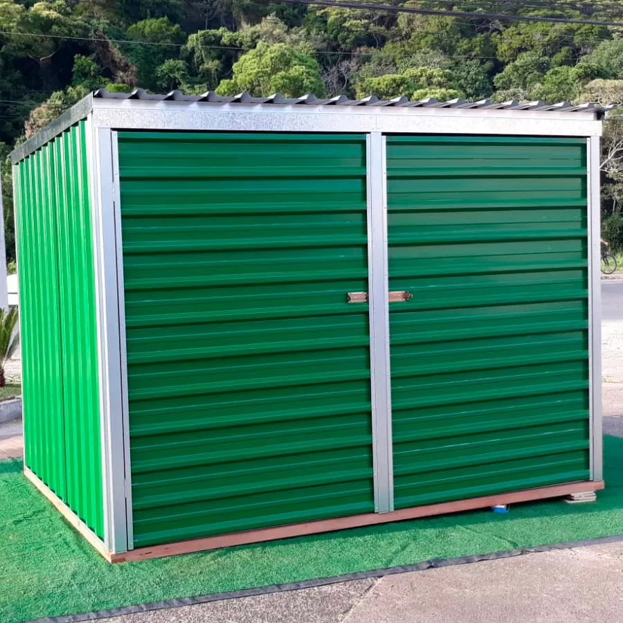 Depósito de Jardim de Aço Galvanizado – Modelo 5 – Porta Pivotante
