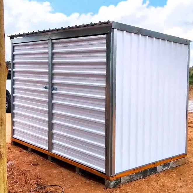 Depósito de Jardim de Aço Galvanizado – Modelo 5 – Porta Pivotante