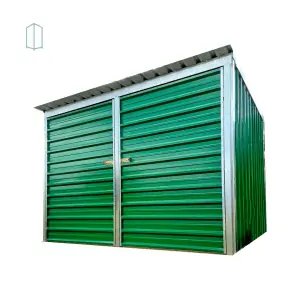 Depósito de Jardim de Aço para área externa e área interna. Mini Galpão de metal perfeito para armazenar itens como ferramentas, móveis de jardim. Compre agora
