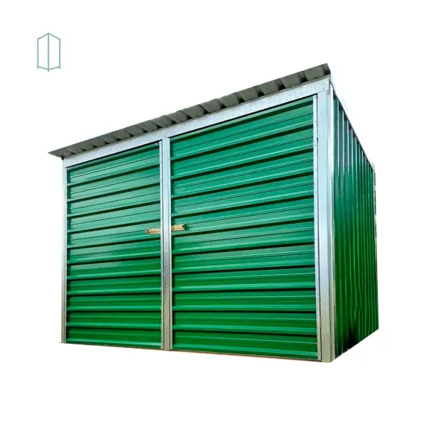 Depósito de Jardim de Aço para área externa e área interna. Mini Galpão de metal perfeito para armazenar itens como ferramentas, móveis de jardim. Compre agora